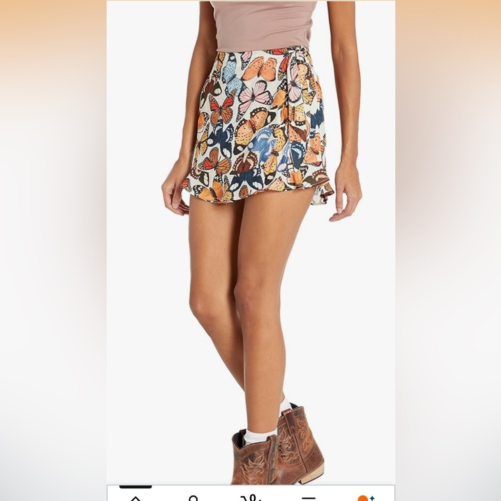 Show Me Your MuMu Baileys Butterfly Skort Medium NEW NWT skirt/shorts combo - Picture 5 of 13